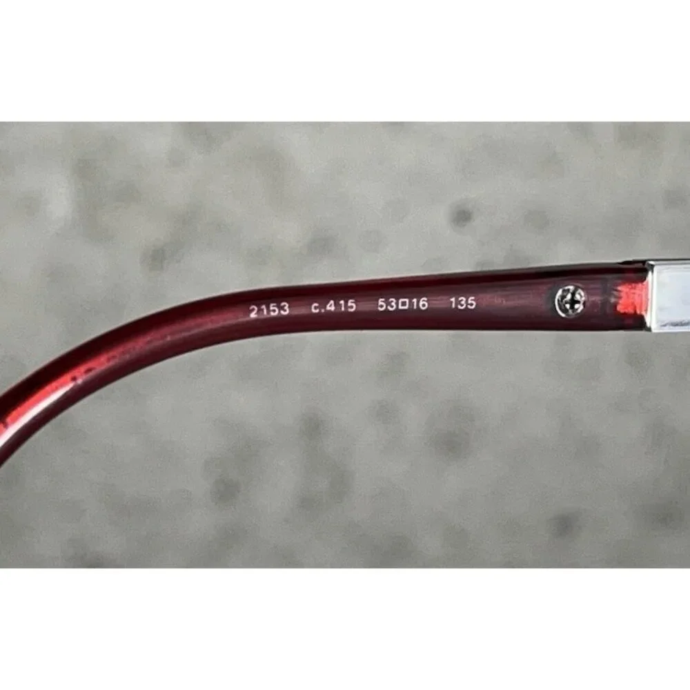 Chanel 2153 c.415 Marble Red Eyeglasses Collection Miroir Frames 53-16-135 Italy - Picture 6 of 9